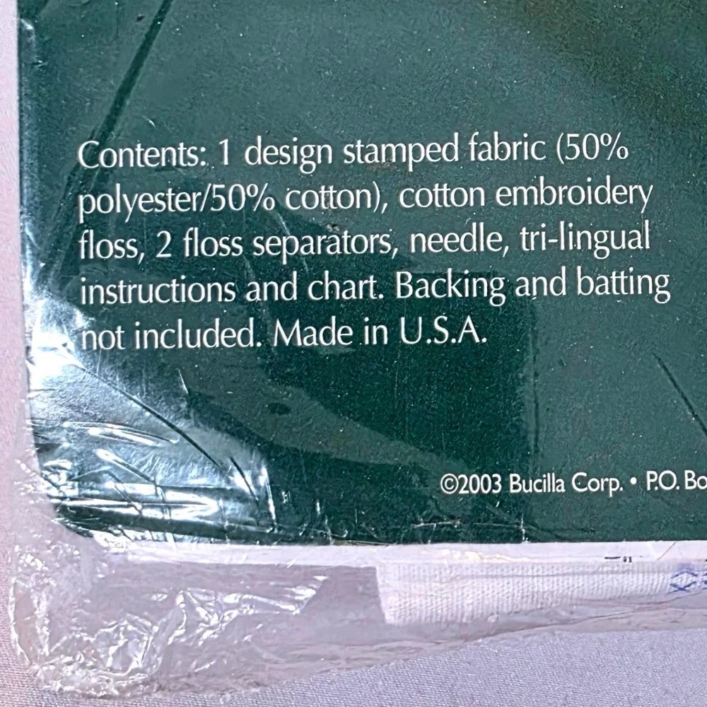 Bucilla Donna Dewberry Year Flowers Stampd Cross Stitch Lap Quilt Kit 43288 OPEN